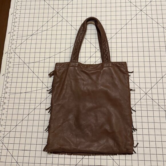 SCULLY WESTERN BROWN LEATHER FRINGE PURSE - Picture 2 of 10